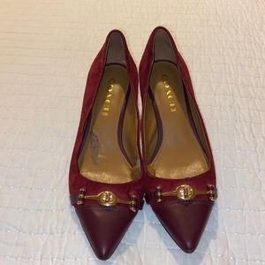 Coach burgundy heels size 6
